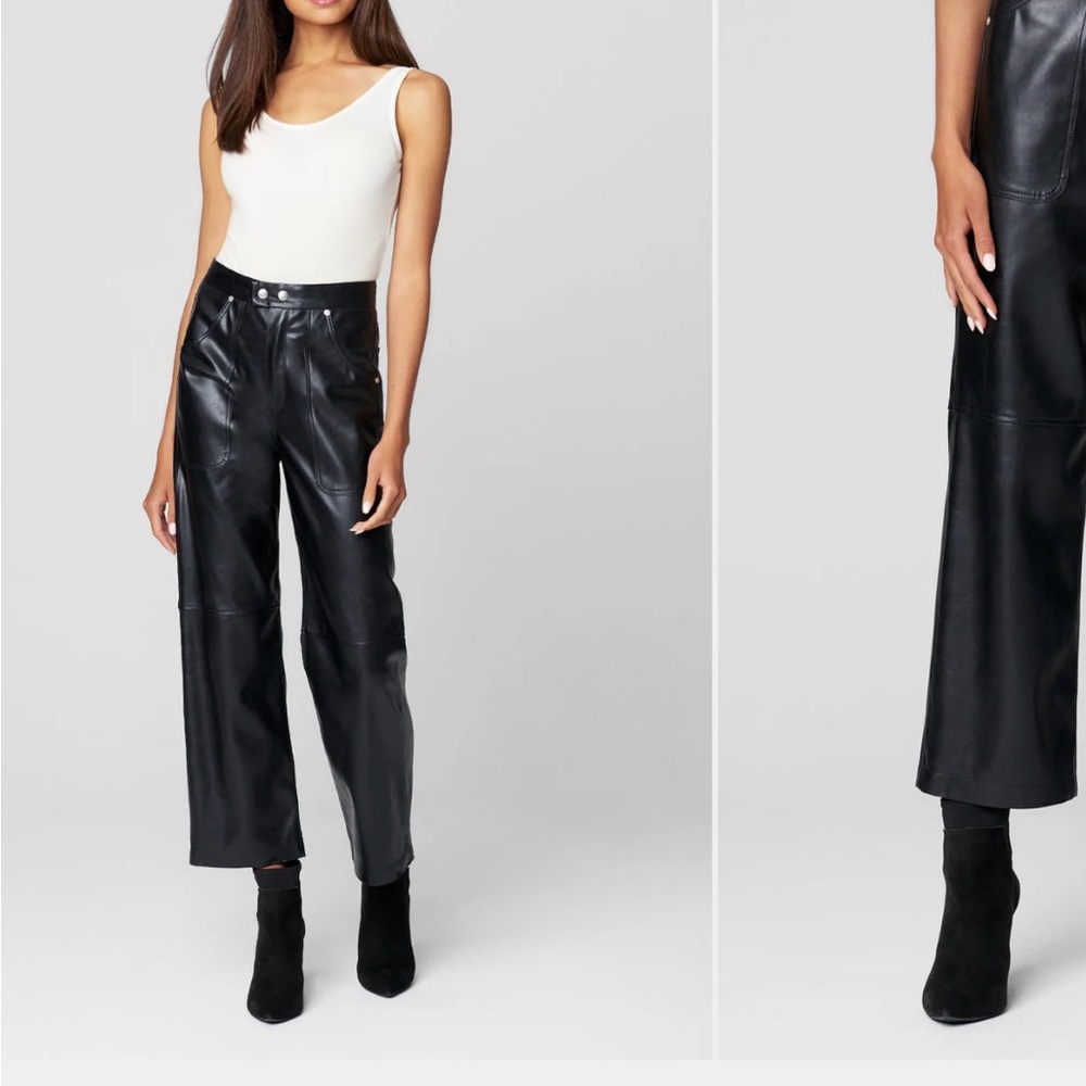 Black Leather Women's Pants